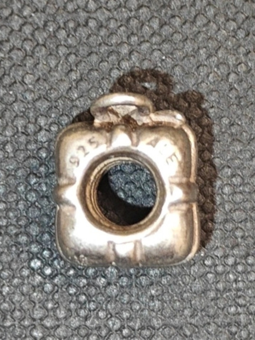 Pandora Silver Square Ornate Charm Bead